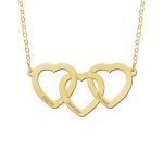 gouden hartjes ketting