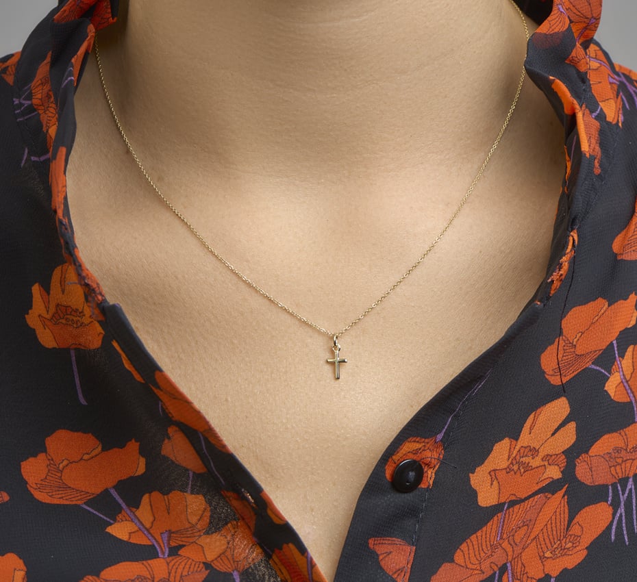 gouden-ketting-kruis-393ypc-1.jpg gouden ketting kruis - Afbeelding 1